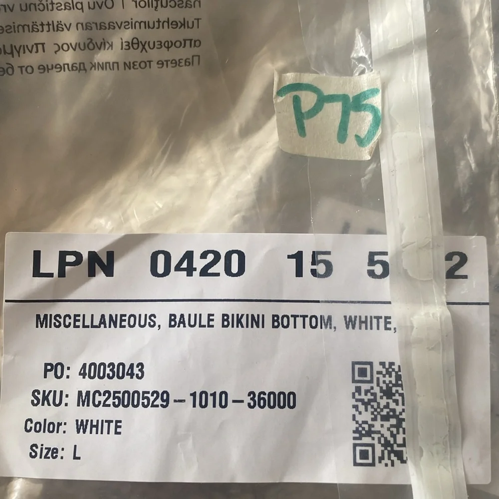 NWT Dorina Baule White Bikini L P75